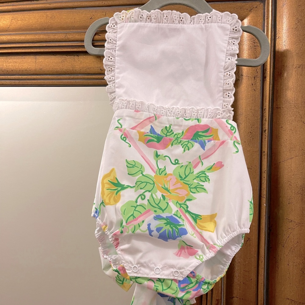 The Beaufort Bonnet Company Sally Sunsuit “Marietta Morning Glory” 2T